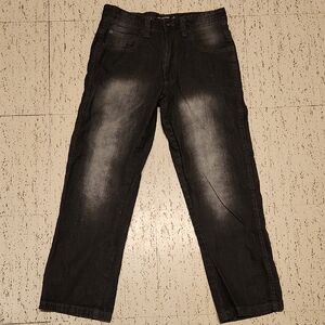 South Pole Black Wash Relaxed Straight Leg Baggy Fit Denim Jeans Vintage Y2K